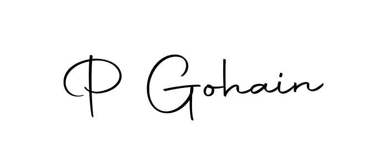 Here are the top 10 professional signature styles for the name P Gohain. These are the best autograph styles you can use for your name. P Gohain signature style 10 images and pictures png