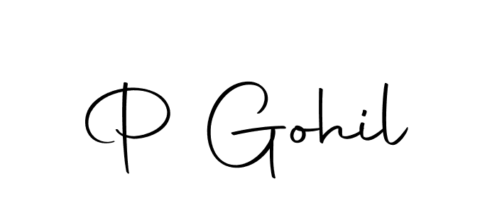 Make a beautiful signature design for name P Gohil. Use this online signature maker to create a handwritten signature for free. P Gohil signature style 10 images and pictures png