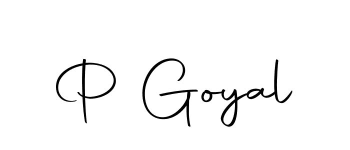 Design your own signature with our free online signature maker. With this signature software, you can create a handwritten (Autography-DOLnW) signature for name P Goyal. P Goyal signature style 10 images and pictures png