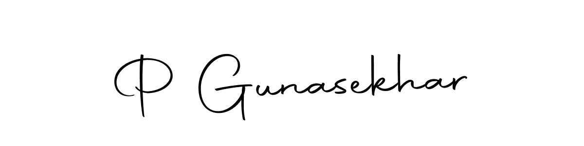 Also we have P Gunasekhar name is the best signature style. Create professional handwritten signature collection using Autography-DOLnW autograph style. P Gunasekhar signature style 10 images and pictures png