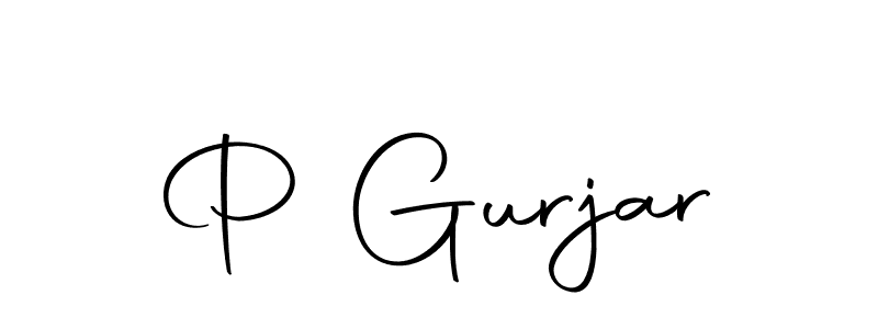 How to make P Gurjar name signature. Use Autography-DOLnW style for creating short signs online. This is the latest handwritten sign. P Gurjar signature style 10 images and pictures png