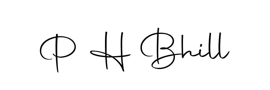 Make a beautiful signature design for name P H Bhill. With this signature (Autography-DOLnW) style, you can create a handwritten signature for free. P H Bhill signature style 10 images and pictures png