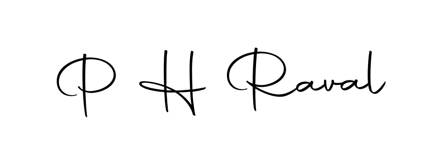 The best way (Autography-DOLnW) to make a short signature is to pick only two or three words in your name. The name P H Raval include a total of six letters. For converting this name. P H Raval signature style 10 images and pictures png