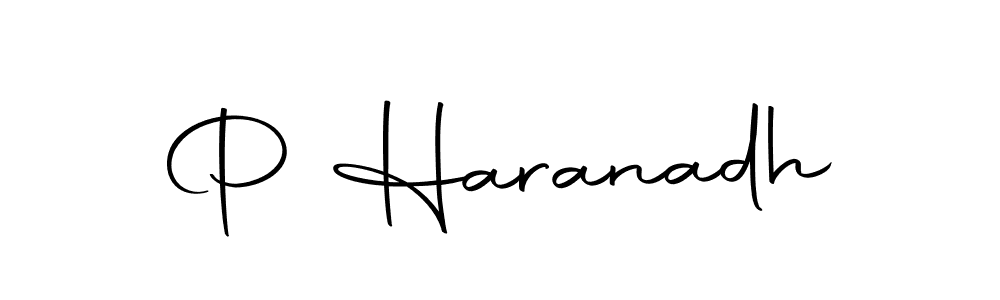 How to make P Haranadh name signature. Use Autography-DOLnW style for creating short signs online. This is the latest handwritten sign. P Haranadh signature style 10 images and pictures png