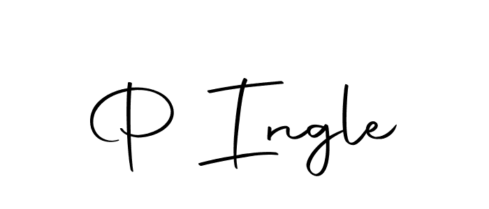 How to make P Ingle name signature. Use Autography-DOLnW style for creating short signs online. This is the latest handwritten sign. P Ingle signature style 10 images and pictures png