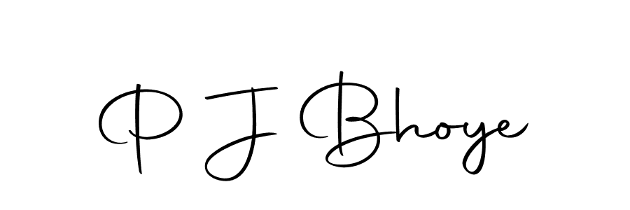 How to make P J Bhoye name signature. Use Autography-DOLnW style for creating short signs online. This is the latest handwritten sign. P J Bhoye signature style 10 images and pictures png