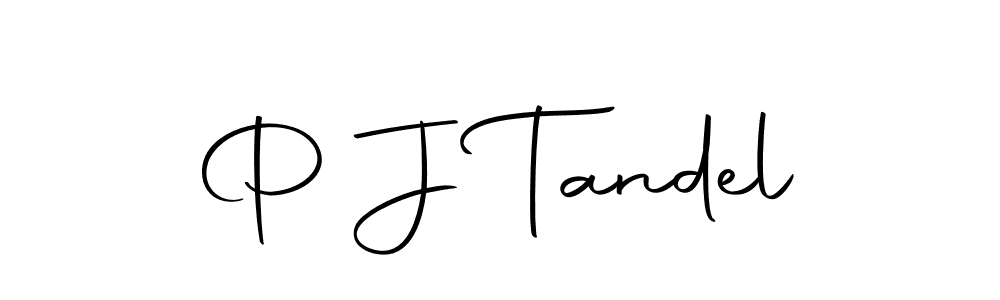 The best way (Autography-DOLnW) to make a short signature is to pick only two or three words in your name. The name P J Tandel include a total of six letters. For converting this name. P J Tandel signature style 10 images and pictures png