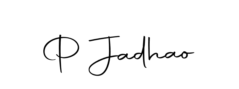 Make a beautiful signature design for name P Jadhao. With this signature (Autography-DOLnW) style, you can create a handwritten signature for free. P Jadhao signature style 10 images and pictures png