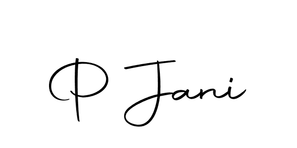 Use a signature maker to create a handwritten signature online. With this signature software, you can design (Autography-DOLnW) your own signature for name P Jani. P Jani signature style 10 images and pictures png