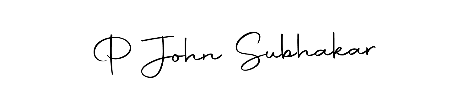 Make a beautiful signature design for name P John Subhakar. Use this online signature maker to create a handwritten signature for free. P John Subhakar signature style 10 images and pictures png