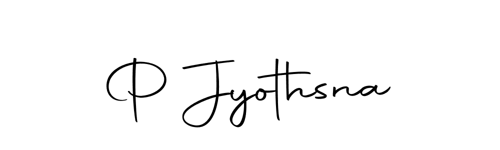 Create a beautiful signature design for name P Jyothsna. With this signature (Autography-DOLnW) fonts, you can make a handwritten signature for free. P Jyothsna signature style 10 images and pictures png