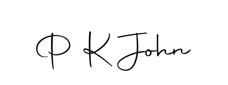 You should practise on your own different ways (Autography-DOLnW) to write your name (P K John) in signature. don't let someone else do it for you. P K John signature style 10 images and pictures png