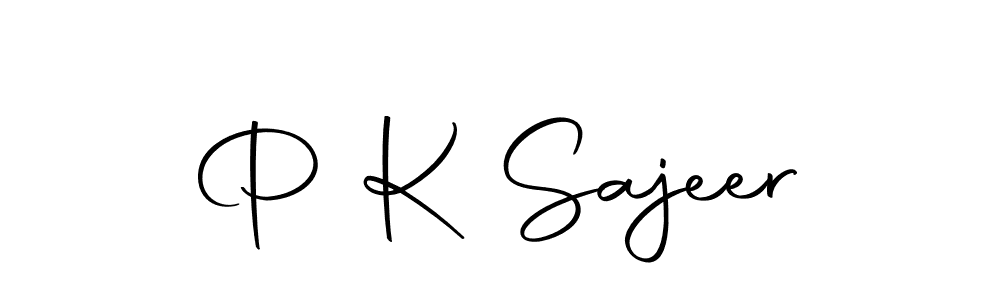 Make a beautiful signature design for name P K Sajeer. Use this online signature maker to create a handwritten signature for free. P K Sajeer signature style 10 images and pictures png