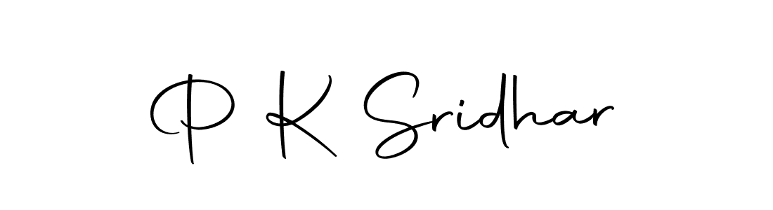 You should practise on your own different ways (Autography-DOLnW) to write your name (P K Sridhar) in signature. don't let someone else do it for you. P K Sridhar signature style 10 images and pictures png