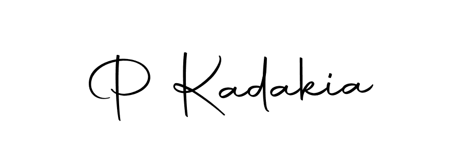 Also we have P Kadakia name is the best signature style. Create professional handwritten signature collection using Autography-DOLnW autograph style. P Kadakia signature style 10 images and pictures png