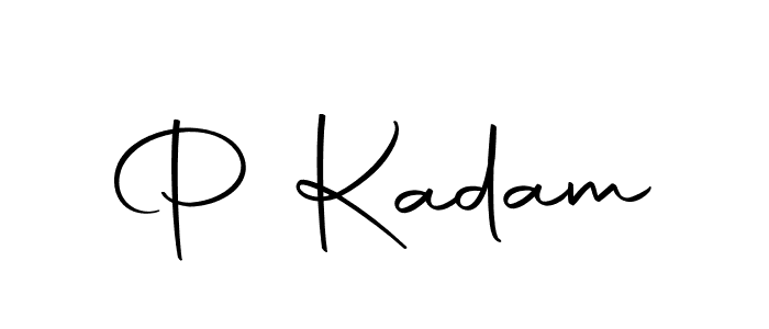 How to make P Kadam name signature. Use Autography-DOLnW style for creating short signs online. This is the latest handwritten sign. P Kadam signature style 10 images and pictures png