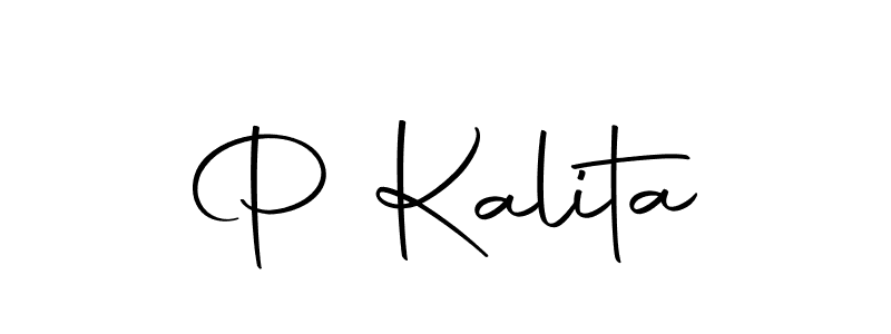 Also we have P Kalita name is the best signature style. Create professional handwritten signature collection using Autography-DOLnW autograph style. P Kalita signature style 10 images and pictures png