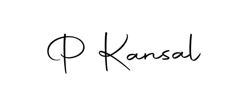 How to make P Kansal name signature. Use Autography-DOLnW style for creating short signs online. This is the latest handwritten sign. P Kansal signature style 10 images and pictures png