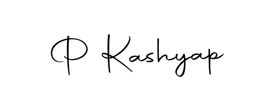 Design your own signature with our free online signature maker. With this signature software, you can create a handwritten (Autography-DOLnW) signature for name P Kashyap. P Kashyap signature style 10 images and pictures png