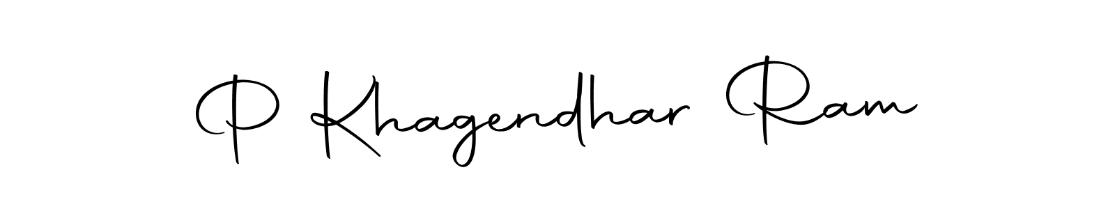 Create a beautiful signature design for name P Khagendhar Ram. With this signature (Autography-DOLnW) fonts, you can make a handwritten signature for free. P Khagendhar Ram signature style 10 images and pictures png