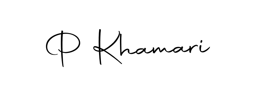 You should practise on your own different ways (Autography-DOLnW) to write your name (P Khamari) in signature. don't let someone else do it for you. P Khamari signature style 10 images and pictures png