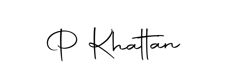 Make a beautiful signature design for name P Khattan. With this signature (Autography-DOLnW) style, you can create a handwritten signature for free. P Khattan signature style 10 images and pictures png