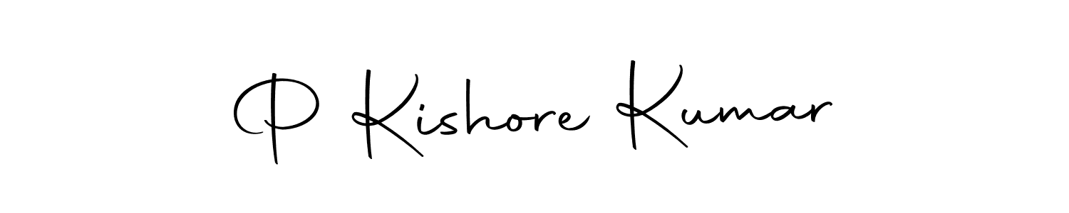 The best way (Autography-DOLnW) to make a short signature is to pick only two or three words in your name. The name P Kishore Kumar include a total of six letters. For converting this name. P Kishore Kumar signature style 10 images and pictures png