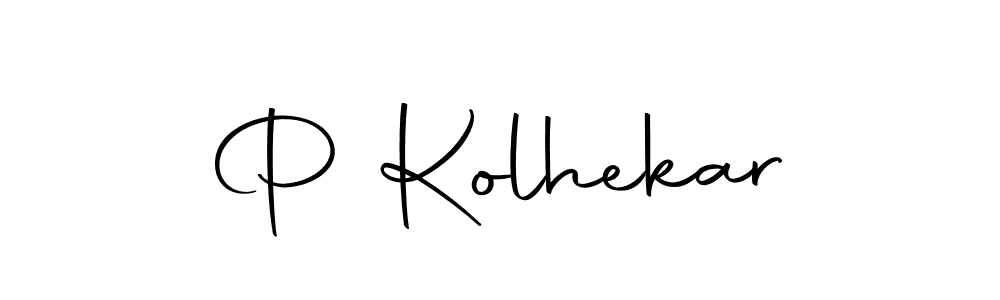 Make a beautiful signature design for name P Kolhekar. With this signature (Autography-DOLnW) style, you can create a handwritten signature for free. P Kolhekar signature style 10 images and pictures png