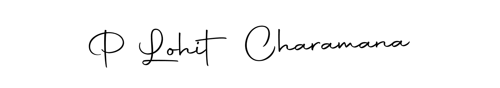 How to make P Lohit Charamana name signature. Use Autography-DOLnW style for creating short signs online. This is the latest handwritten sign. P Lohit Charamana signature style 10 images and pictures png