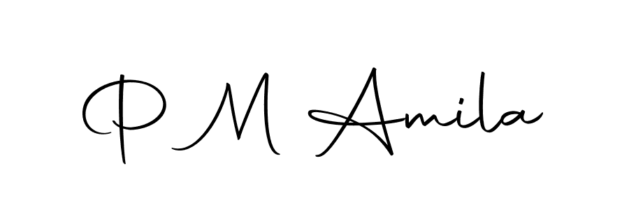 You should practise on your own different ways (Autography-DOLnW) to write your name (P M Amila) in signature. don't let someone else do it for you. P M Amila signature style 10 images and pictures png