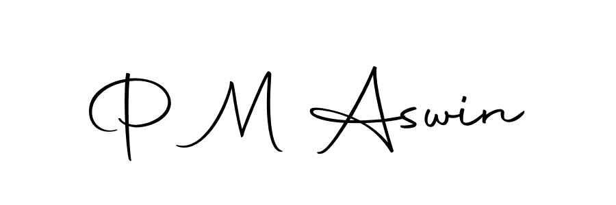 Make a beautiful signature design for name P M Aswin. With this signature (Autography-DOLnW) style, you can create a handwritten signature for free. P M Aswin signature style 10 images and pictures png