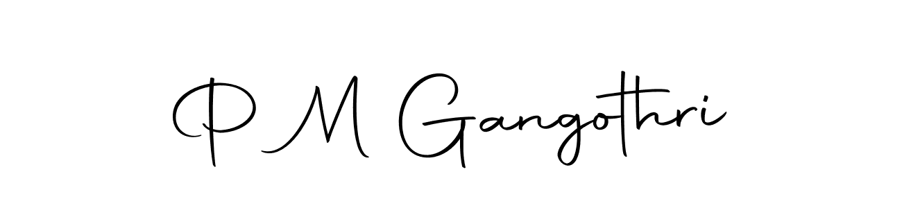 Design your own signature with our free online signature maker. With this signature software, you can create a handwritten (Autography-DOLnW) signature for name P M Gangothri. P M Gangothri signature style 10 images and pictures png