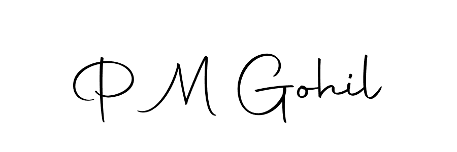 Also we have P M Gohil name is the best signature style. Create professional handwritten signature collection using Autography-DOLnW autograph style. P M Gohil signature style 10 images and pictures png