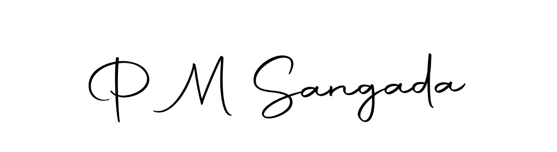 The best way (Autography-DOLnW) to make a short signature is to pick only two or three words in your name. The name P M Sangada include a total of six letters. For converting this name. P M Sangada signature style 10 images and pictures png