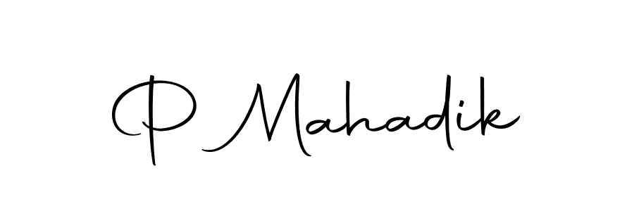 How to make P Mahadik signature? Autography-DOLnW is a professional autograph style. Create handwritten signature for P Mahadik name. P Mahadik signature style 10 images and pictures png