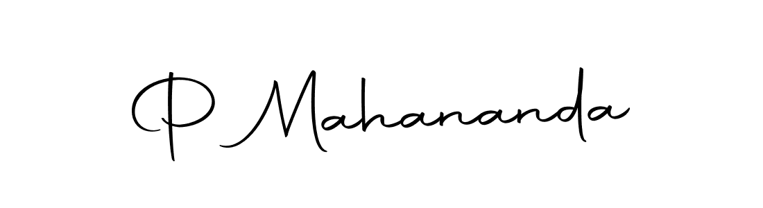 Design your own signature with our free online signature maker. With this signature software, you can create a handwritten (Autography-DOLnW) signature for name P Mahananda. P Mahananda signature style 10 images and pictures png