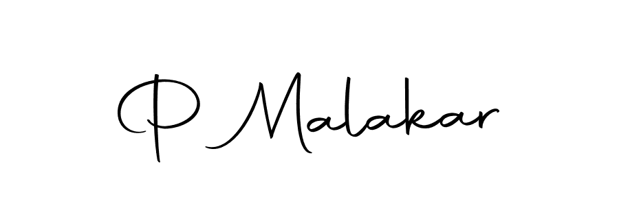 Make a beautiful signature design for name P Malakar. With this signature (Autography-DOLnW) style, you can create a handwritten signature for free. P Malakar signature style 10 images and pictures png