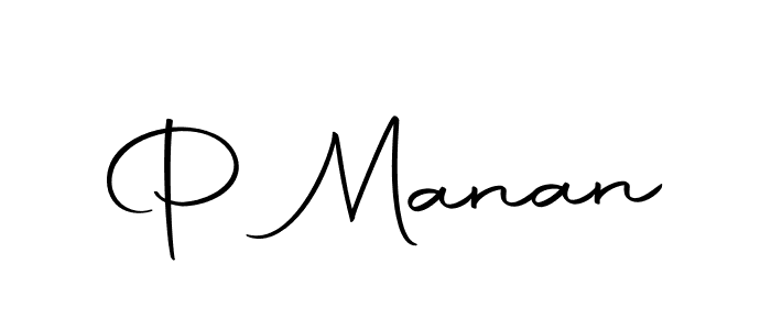 Create a beautiful signature design for name P Manan. With this signature (Autography-DOLnW) fonts, you can make a handwritten signature for free. P Manan signature style 10 images and pictures png
