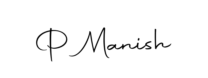 Design your own signature with our free online signature maker. With this signature software, you can create a handwritten (Autography-DOLnW) signature for name P Manish. P Manish signature style 10 images and pictures png
