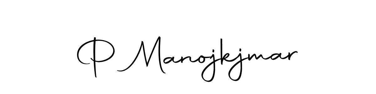 Create a beautiful signature design for name P Manojkjmar. With this signature (Autography-DOLnW) fonts, you can make a handwritten signature for free. P Manojkjmar signature style 10 images and pictures png