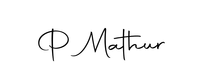 The best way (Autography-DOLnW) to make a short signature is to pick only two or three words in your name. The name P Mathur include a total of six letters. For converting this name. P Mathur signature style 10 images and pictures png