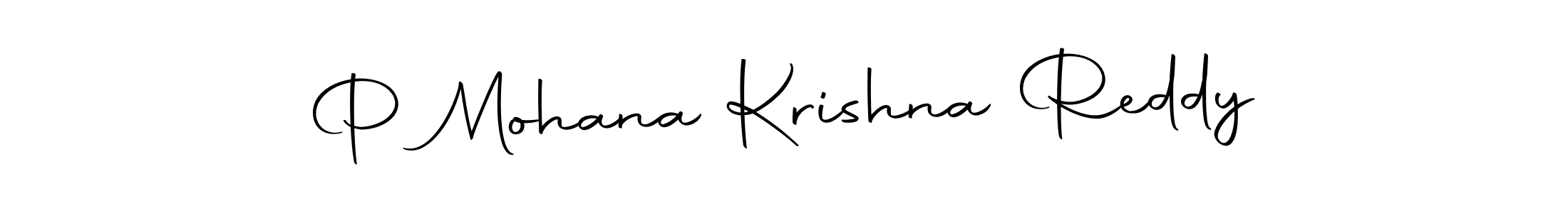 Use a signature maker to create a handwritten signature online. With this signature software, you can design (Autography-DOLnW) your own signature for name P Mohana Krishna Reddy. P Mohana Krishna Reddy signature style 10 images and pictures png