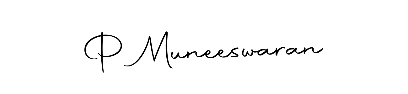 You can use this online signature creator to create a handwritten signature for the name P Muneeswaran. This is the best online autograph maker. P Muneeswaran signature style 10 images and pictures png