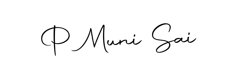 How to make P Muni Sai signature? Autography-DOLnW is a professional autograph style. Create handwritten signature for P Muni Sai name. P Muni Sai signature style 10 images and pictures png