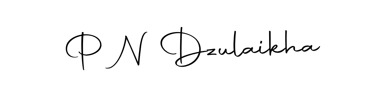 Autography-DOLnW is a professional signature style that is perfect for those who want to add a touch of class to their signature. It is also a great choice for those who want to make their signature more unique. Get P N Dzulaikha name to fancy signature for free. P N Dzulaikha signature style 10 images and pictures png