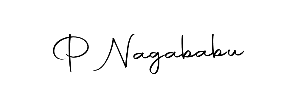 Design your own signature with our free online signature maker. With this signature software, you can create a handwritten (Autography-DOLnW) signature for name P Nagababu. P Nagababu signature style 10 images and pictures png