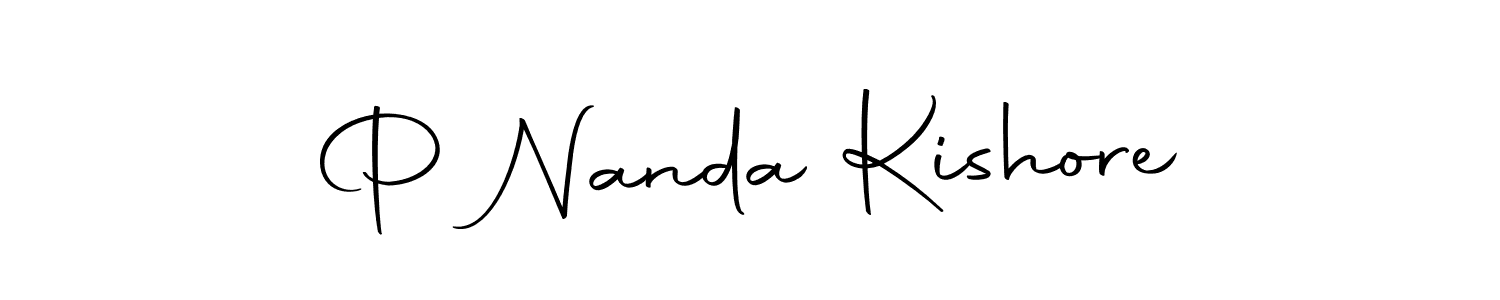 Make a beautiful signature design for name P Nanda Kishore. With this signature (Autography-DOLnW) style, you can create a handwritten signature for free. P Nanda Kishore signature style 10 images and pictures png