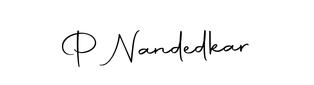 Design your own signature with our free online signature maker. With this signature software, you can create a handwritten (Autography-DOLnW) signature for name P Nandedkar. P Nandedkar signature style 10 images and pictures png