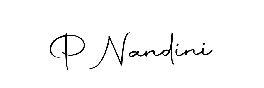 Make a beautiful signature design for name P Nandini. With this signature (Autography-DOLnW) style, you can create a handwritten signature for free. P Nandini signature style 10 images and pictures png