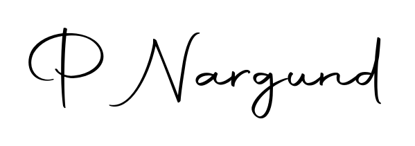 Discover how P Nargund looks in an executive cursive font (Autography-DOLnW). Perfect for legal documents, invoices, and certificates. P Nargund signature style 10 images and pictures png